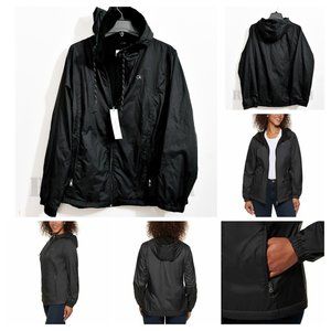BLACK NWT Ladies' Windbreaker‎ Fleece Lined Jacket Calvin Klein